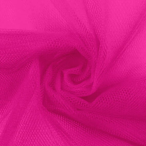 Tule Liso Fino Rosa Flúor