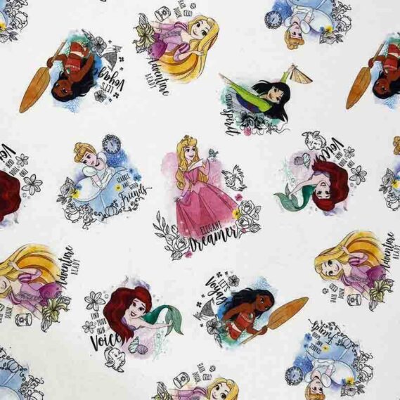 Tecido Estampado Princesas Disney