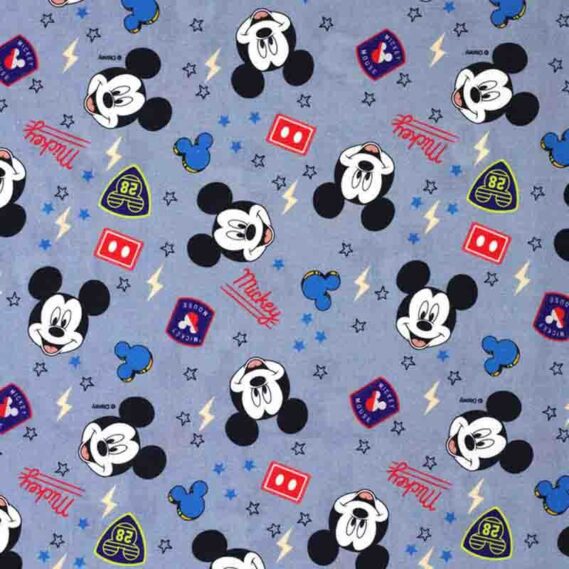 Tecido Estampado Caras Mickey