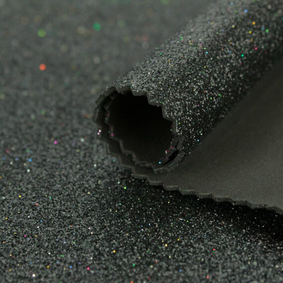 Goma Eva Glitter Preto