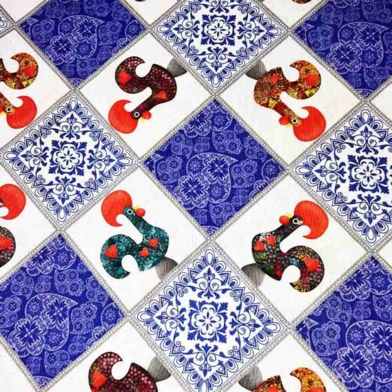 Tecido Estampado Azulejos