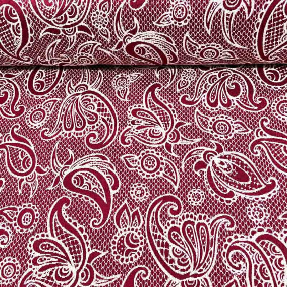 Jacquard Grande Cachemir Vermelho