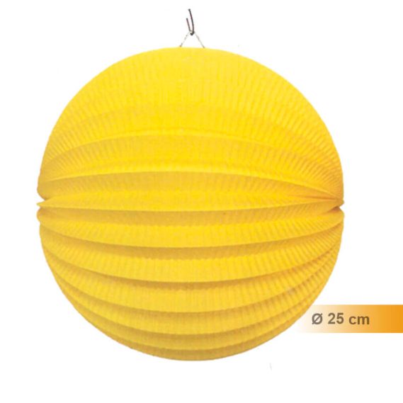 Balão Papel 25cm Amarelo