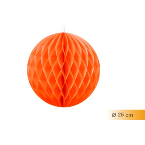 Balão Papel 25cm Laranja