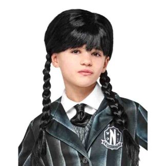 Peruca Wednesday Addams Criança