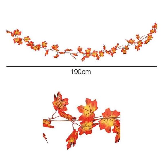 Grinalda Folhas Laranja