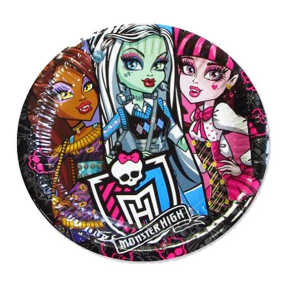 5 Pratos 20.5cm Monster High