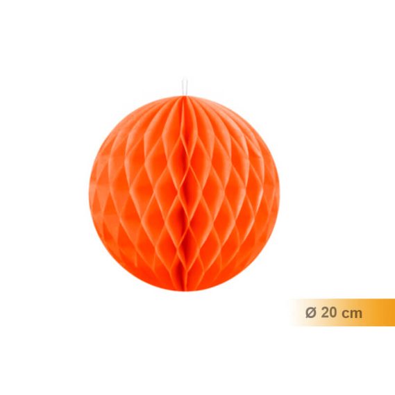 Balão Papel 20cm Laranja