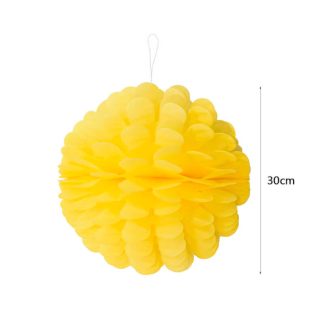 Pompom Papel 30cm Amarelo