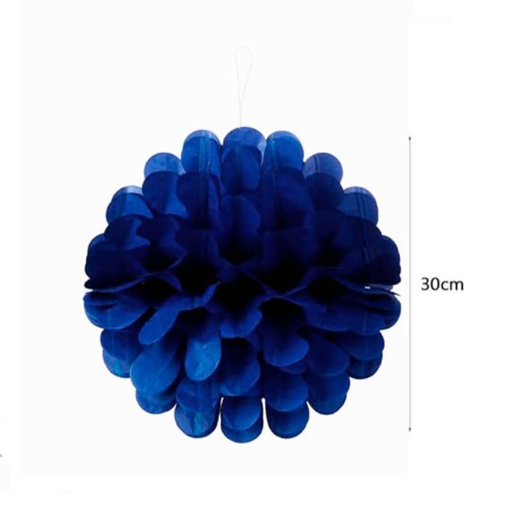 Pompom Papel 30cm Azulão