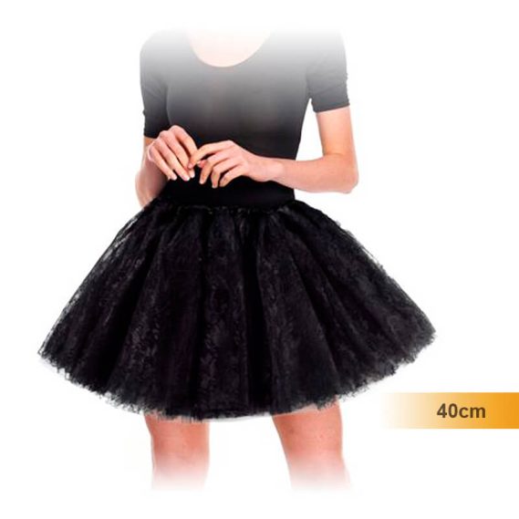 Tutu Renda Preto 40cm