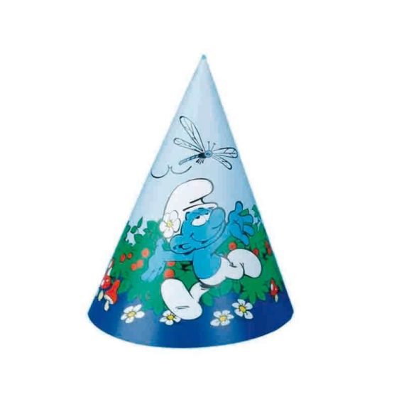 6 Chapéus Papel Smurfs