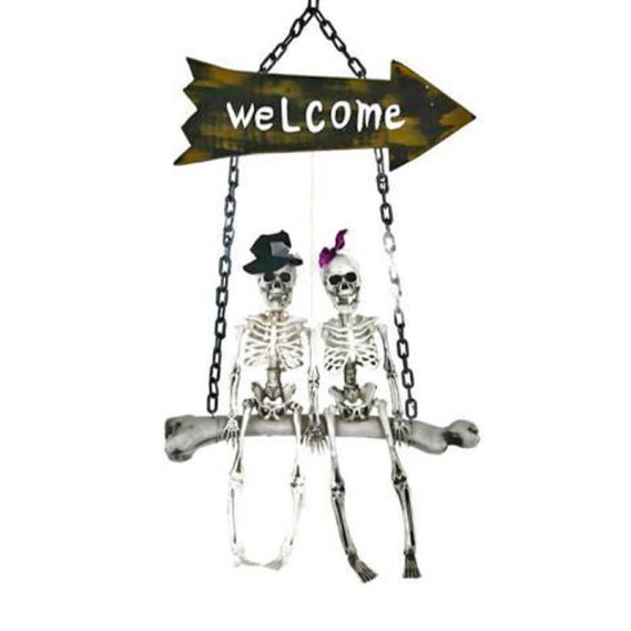 Casal Noivos Esqueletos "Welcome"