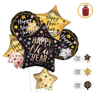 Balões Happy New Year 5 pcs