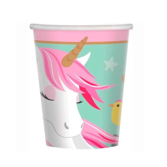 8 Copos Magical Unicorn