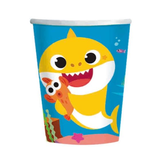 8 Copos Papel 266ml Baby Shark