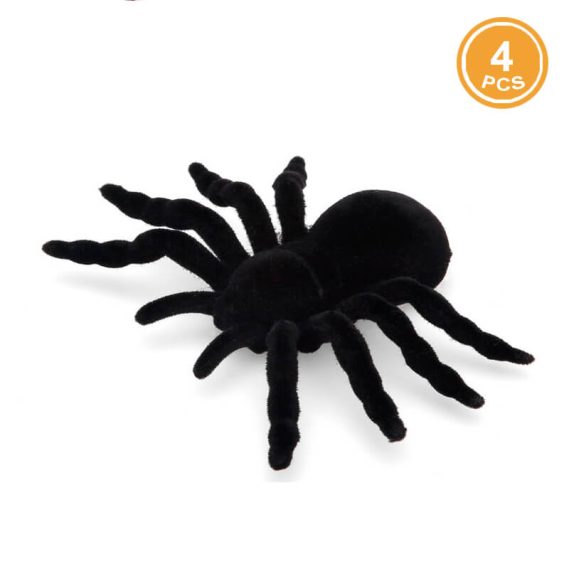 4 Aranhas Veludo 12cm