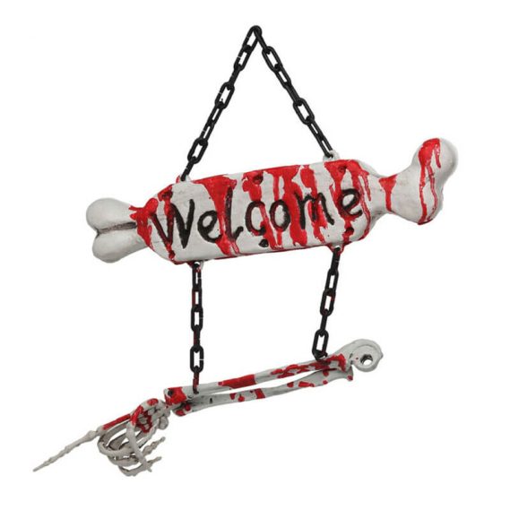 Placa Ossos 'Welcome'