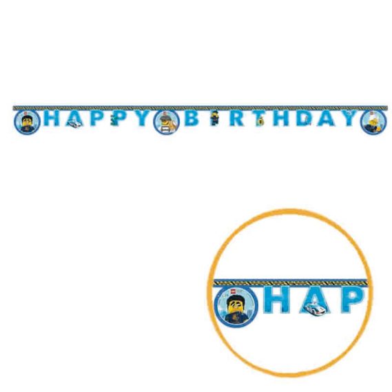 Banner Happy Birthday Lego City 2m