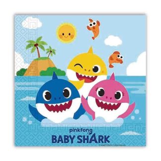 20 Guardanapos 33x33cm Baby Shark