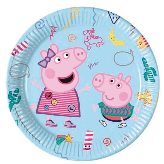 8 Pratos 23cm Peppa Pig