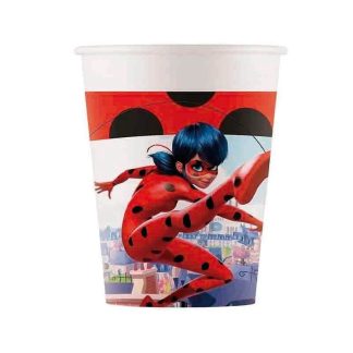 8 Copos Papel 200ml Ladybug