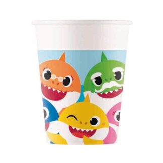 8 Copos Papel 200ml Baby Shark