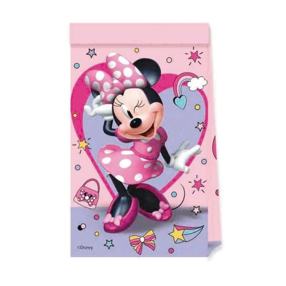 4 Sacos Papel Minnie