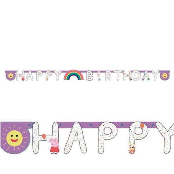 Banner Happy Birthday Peppa Pig 2.2m