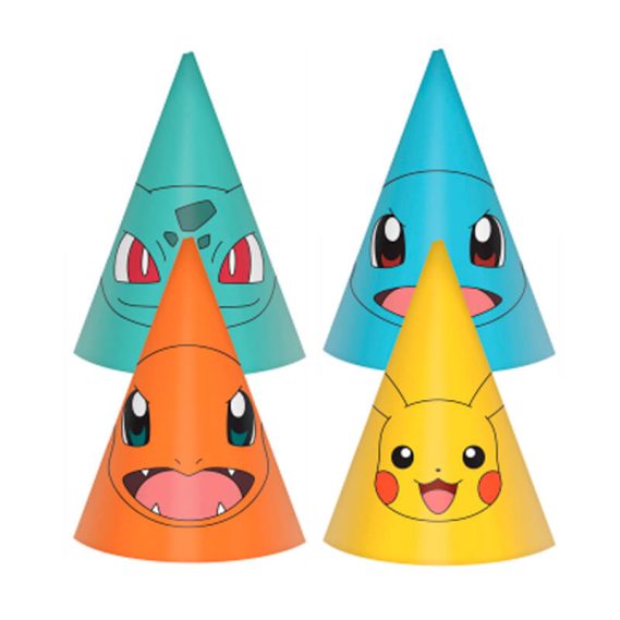 8 Chapéus Cone Pokemon