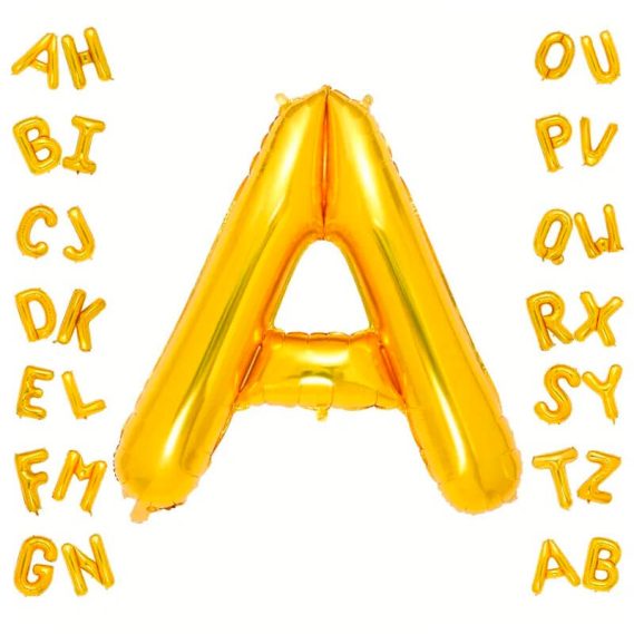 Balão Foil Letras 110 cm Dourado